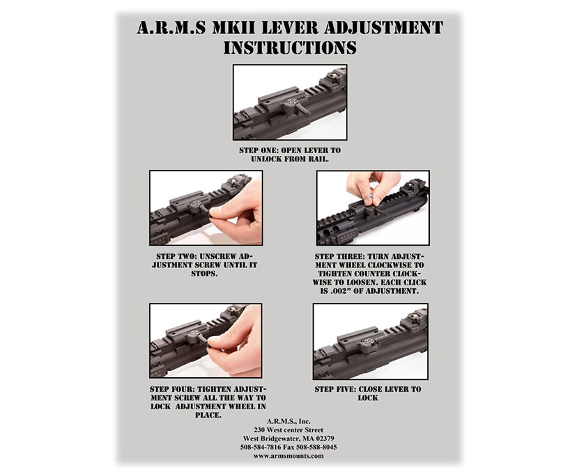 A.R.M.S.® #17® Single Lever Tri-Lock Mount with MK-II® Lever